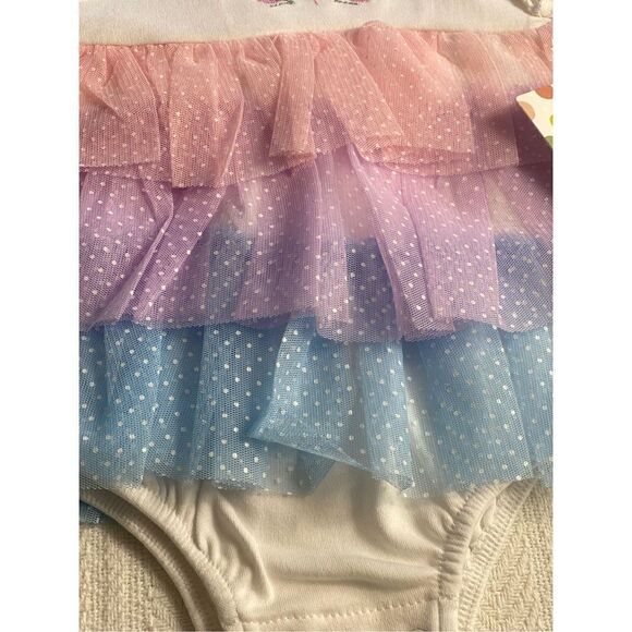 Little Me Baby Girls 6 Months Multi Tier Popover and Matching Headband - Picture 5 of 12